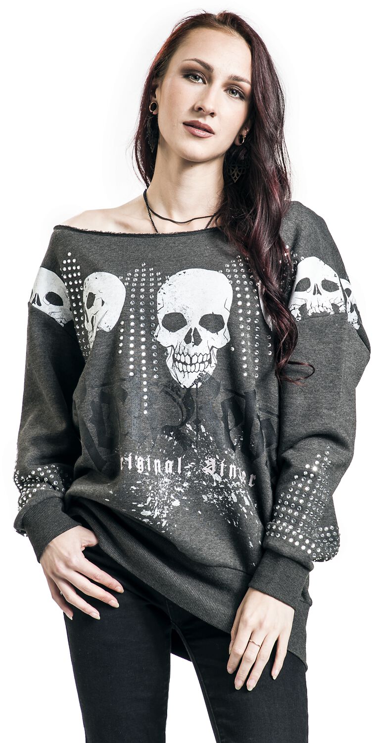 Sweat avec Col Bateau | Rock Rebel by EMP Sweat-shirt