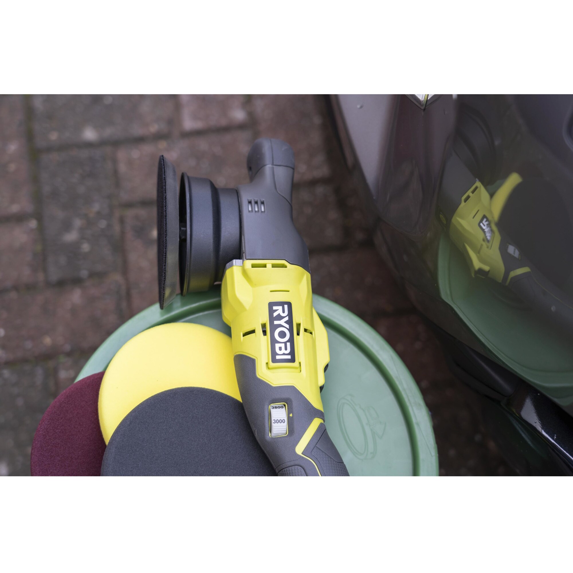 Ryobi Poliermaschine ONE+ Akku-Exzenter-Poliermaschine R18P-0, 18Volt