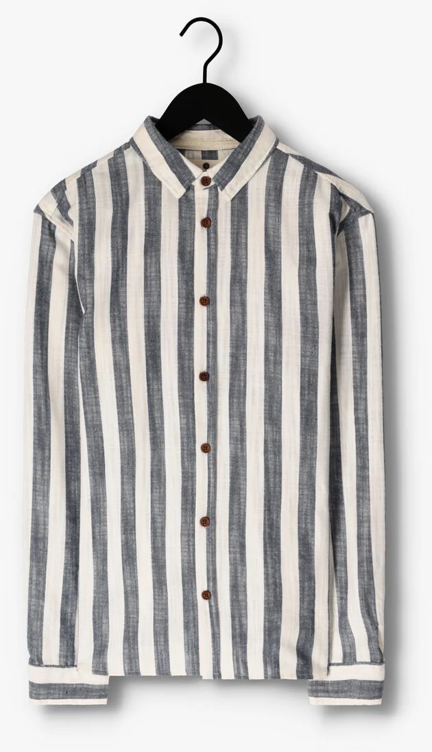 ANERKJENDT donkerblauwe anerkjendt casual overhemd akleif l/s stripe shirt