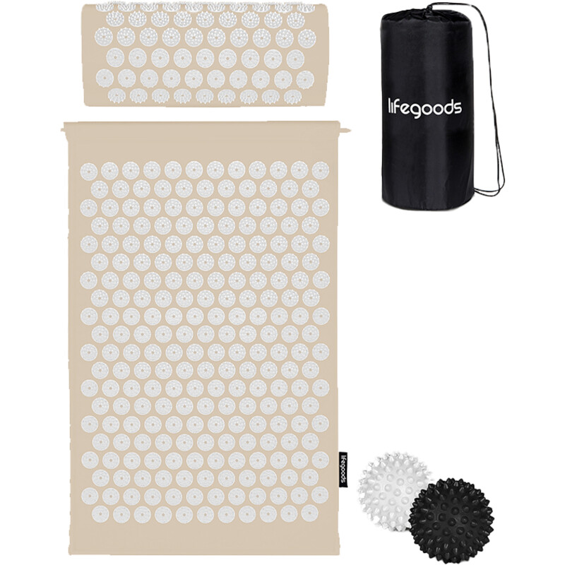 Lifegoods Accupressure mat beige-wit