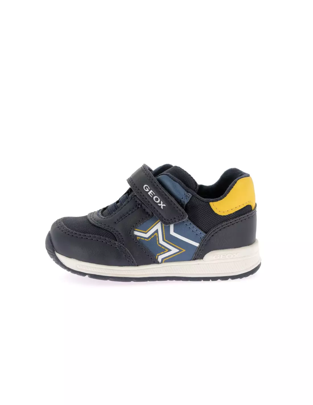 GEOX B RISHON - Baskets BLEUMARINE/JAUNE