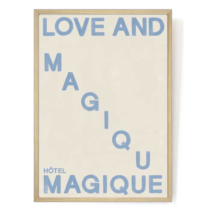 Hôtel Magique Affiche Love and Magique Blue | Bleu