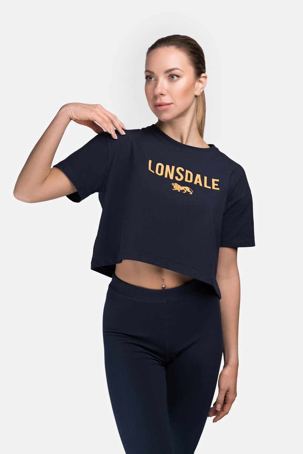 Lonsdale Frauen T-Shirt Cropped Oversize MOIRA