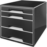 Bloc de classement WOW CUBE, 4 tiroirs, blanc perlé/