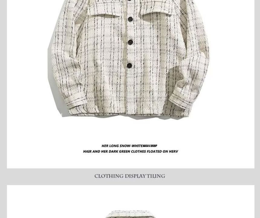 Dukakis - Tweed jasje met kraag en knoopjes