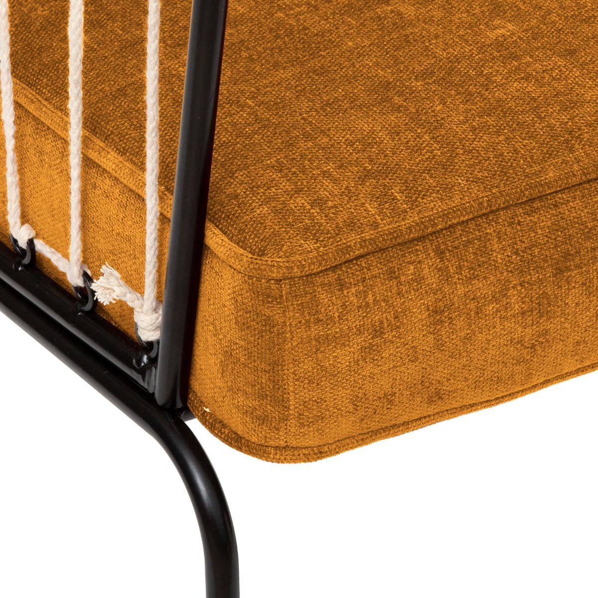 FAUTEUIL CHENILLE ANZIO OCRE