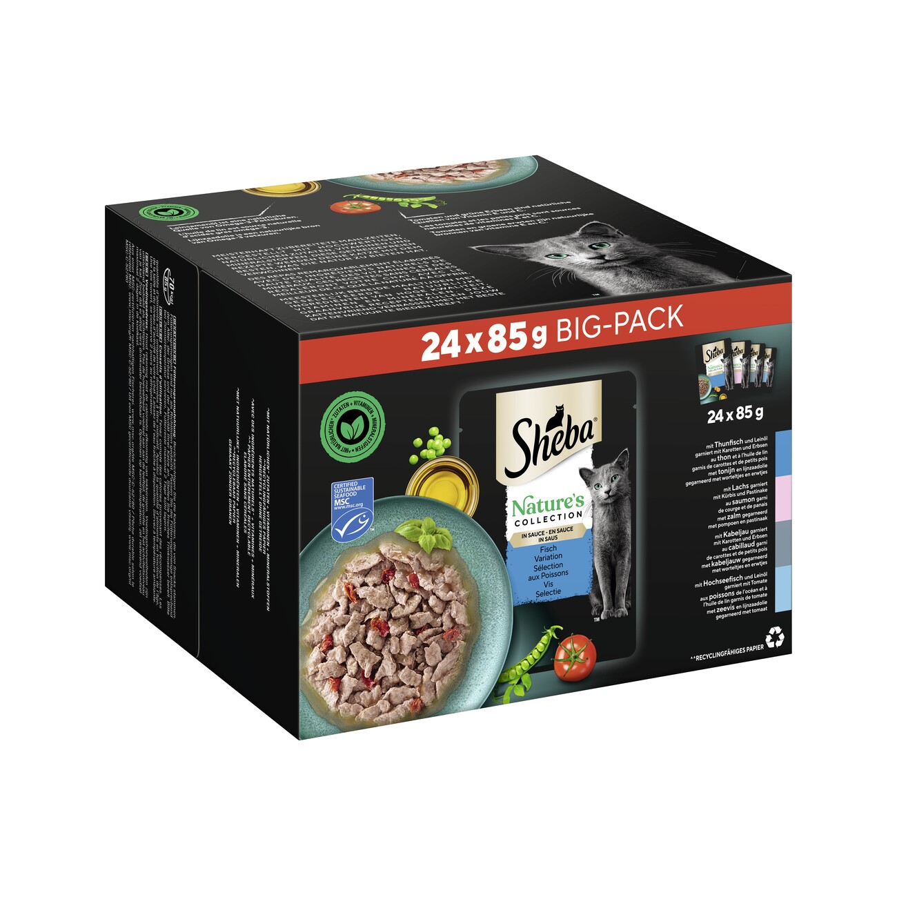 Sheba Nature's Collection Fisch Variation in Sauce MSC Multipack 24x85g