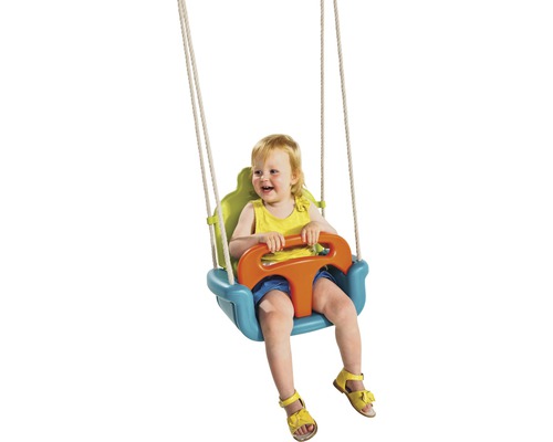 Babyschommel axi, groeit mee met het kind, groen/blauw