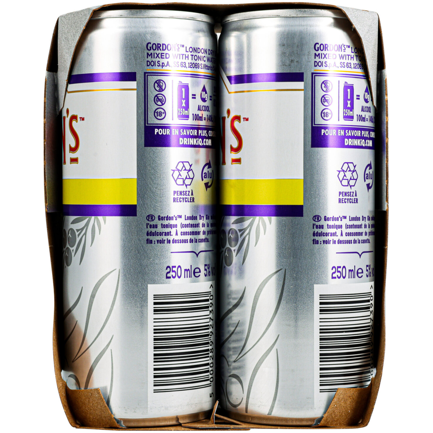Gordon's & Tonic 4x25cl -100cl