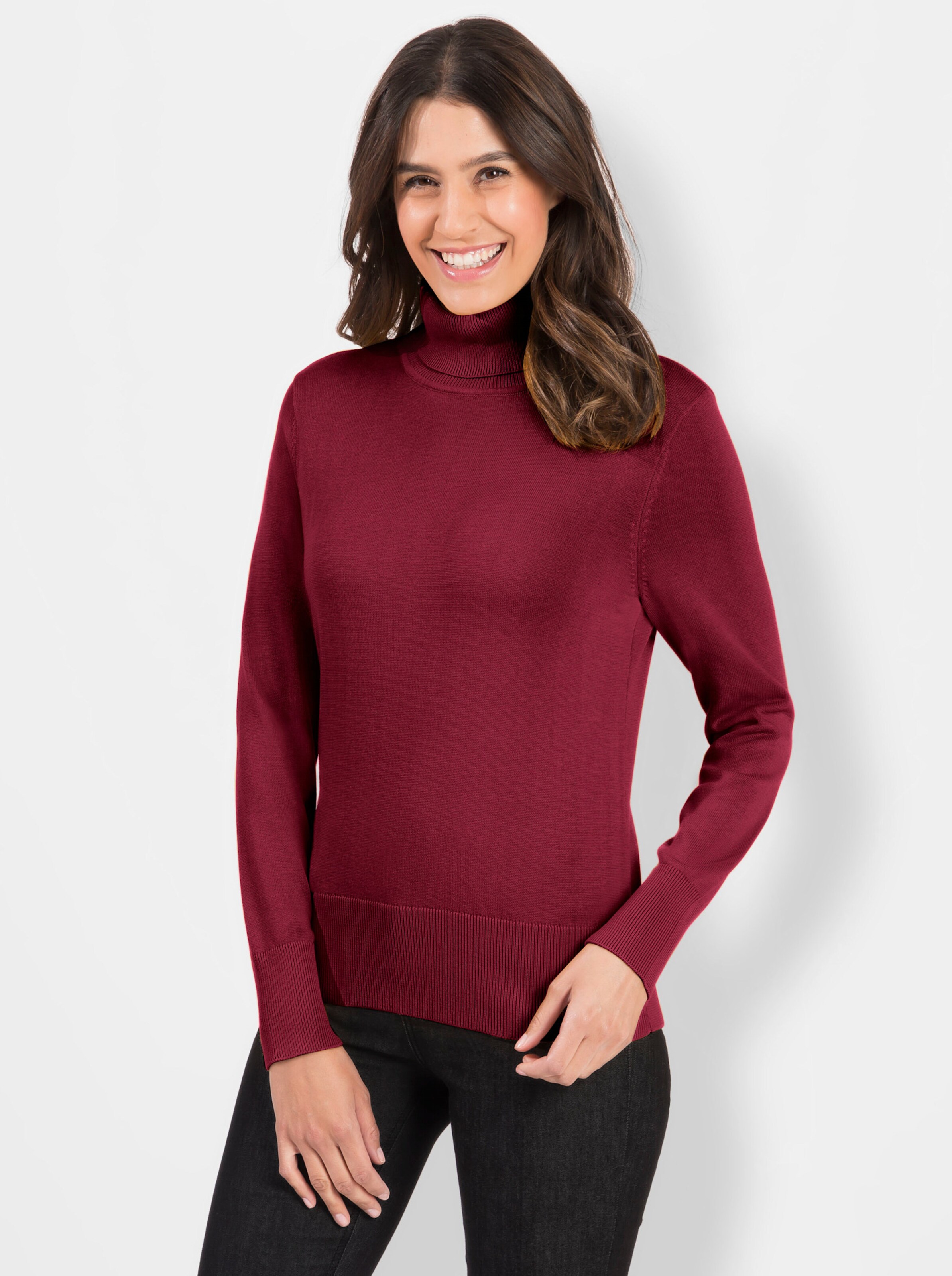 Rollkragenpullover aus Feinstrick