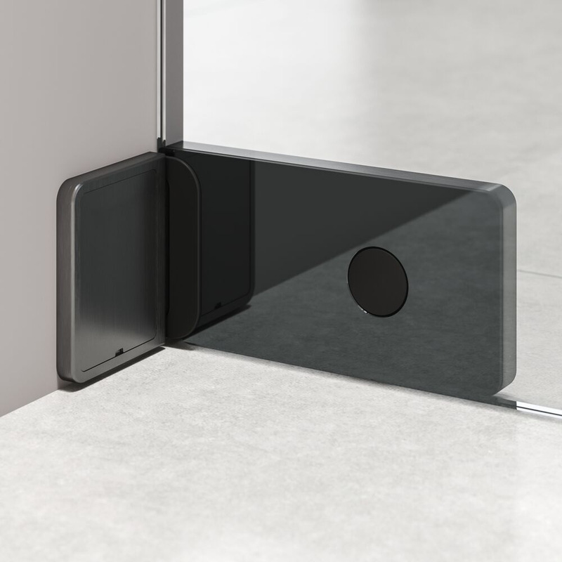 Sealskin Pure inloopdouche type A3 90x200 cm, 8 mm helder veiligheidsglas met antikalklaag geborsteld gunmetal grijs