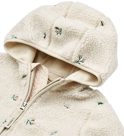 Liewood Fleecejakke - Mara - Peach/Sandy Embroidery