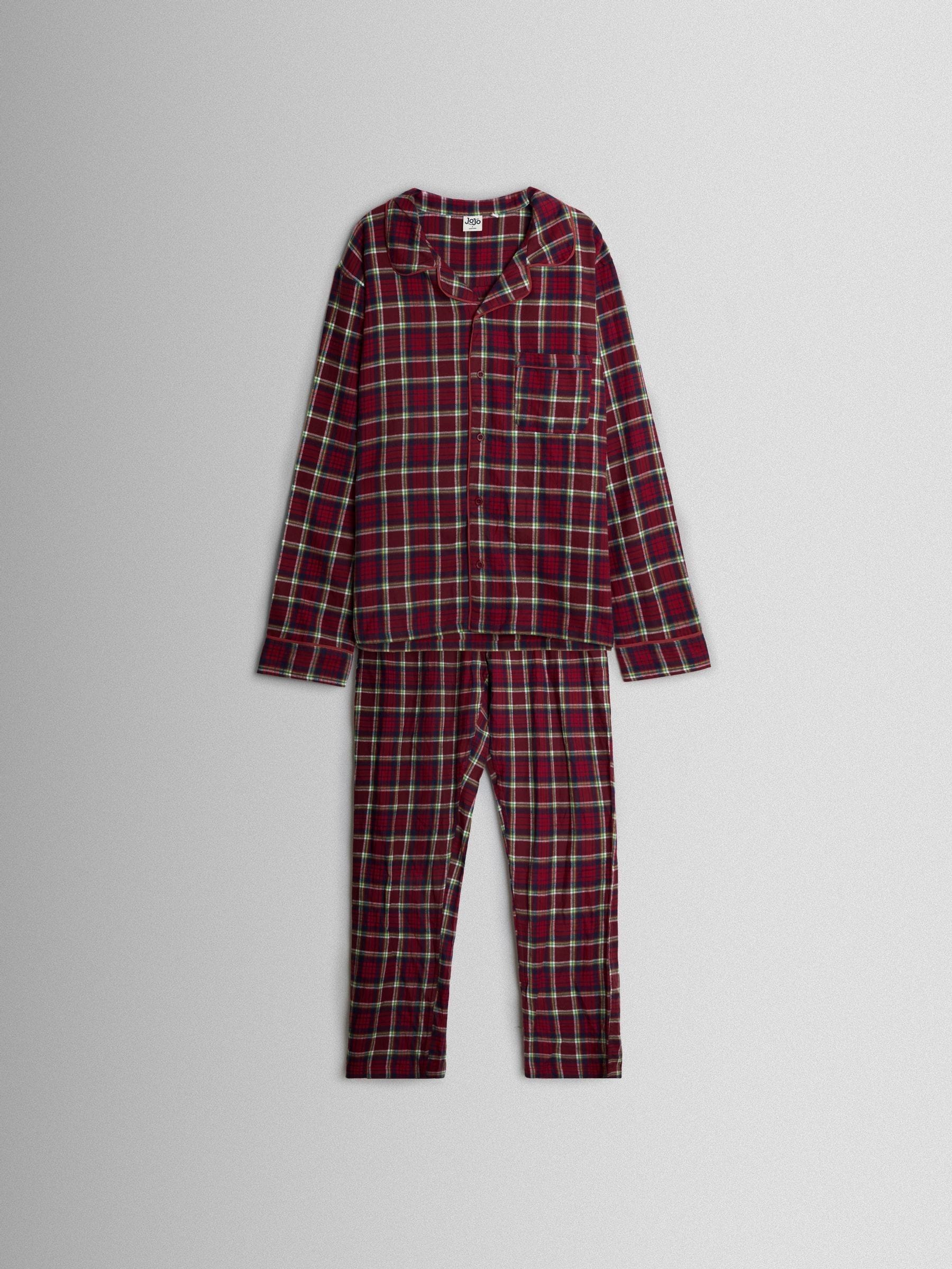 JoJo Maman Bébé - Klassieke kerstpyjamaset met ruit voor heren