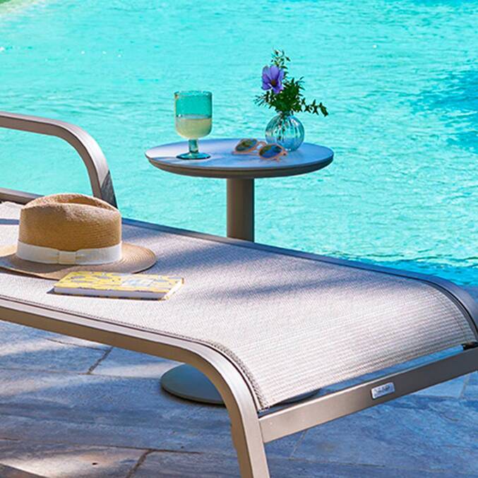 Table d'appoint de jardin ronde SOLETIA Café