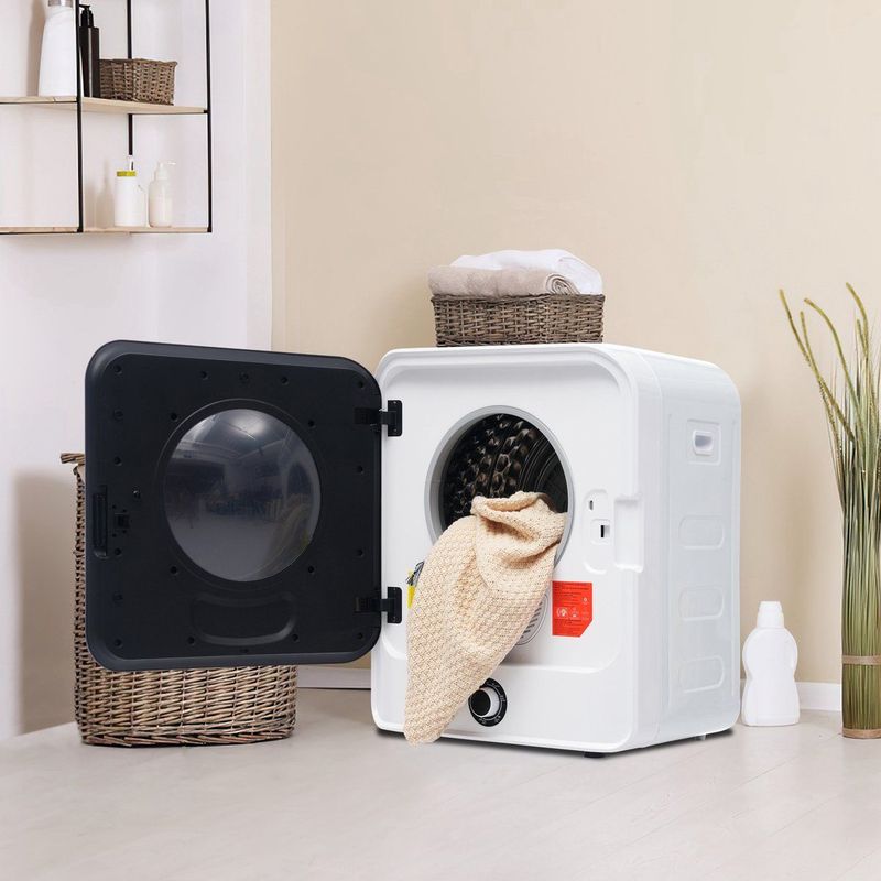Sweiko - Geventileerde Droger - Roestvrij staal - Capaciteit 3 kg - 830 W - 5 Programma-instellingen - Wandmontage Mogelijk