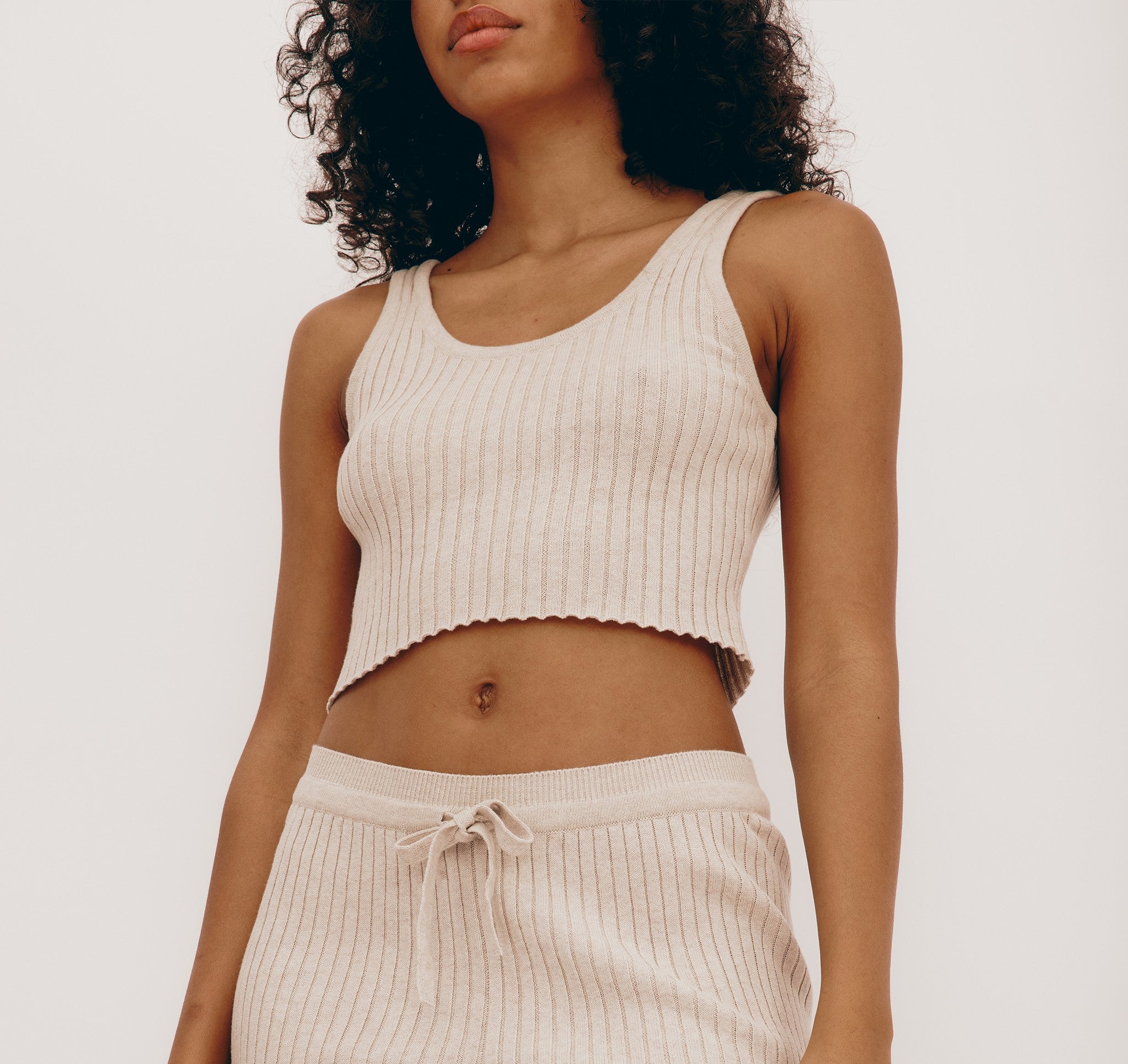 ORGANIC COTTON<br>True Knit Crop Tank Top
