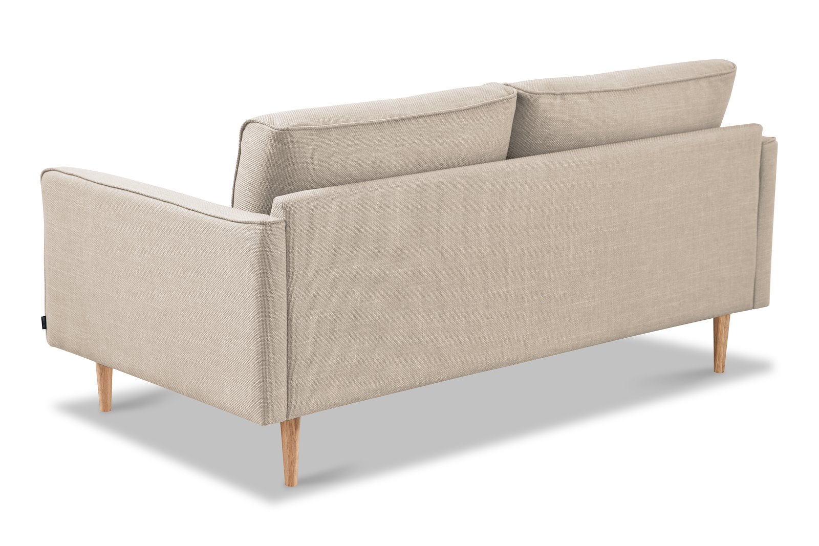 Lamar 2,5-seter Tekstil Bjorn 24 Beige med mørke eike ben