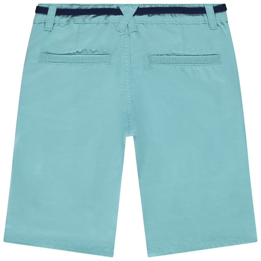 Bermuda uni en twill pour garçon