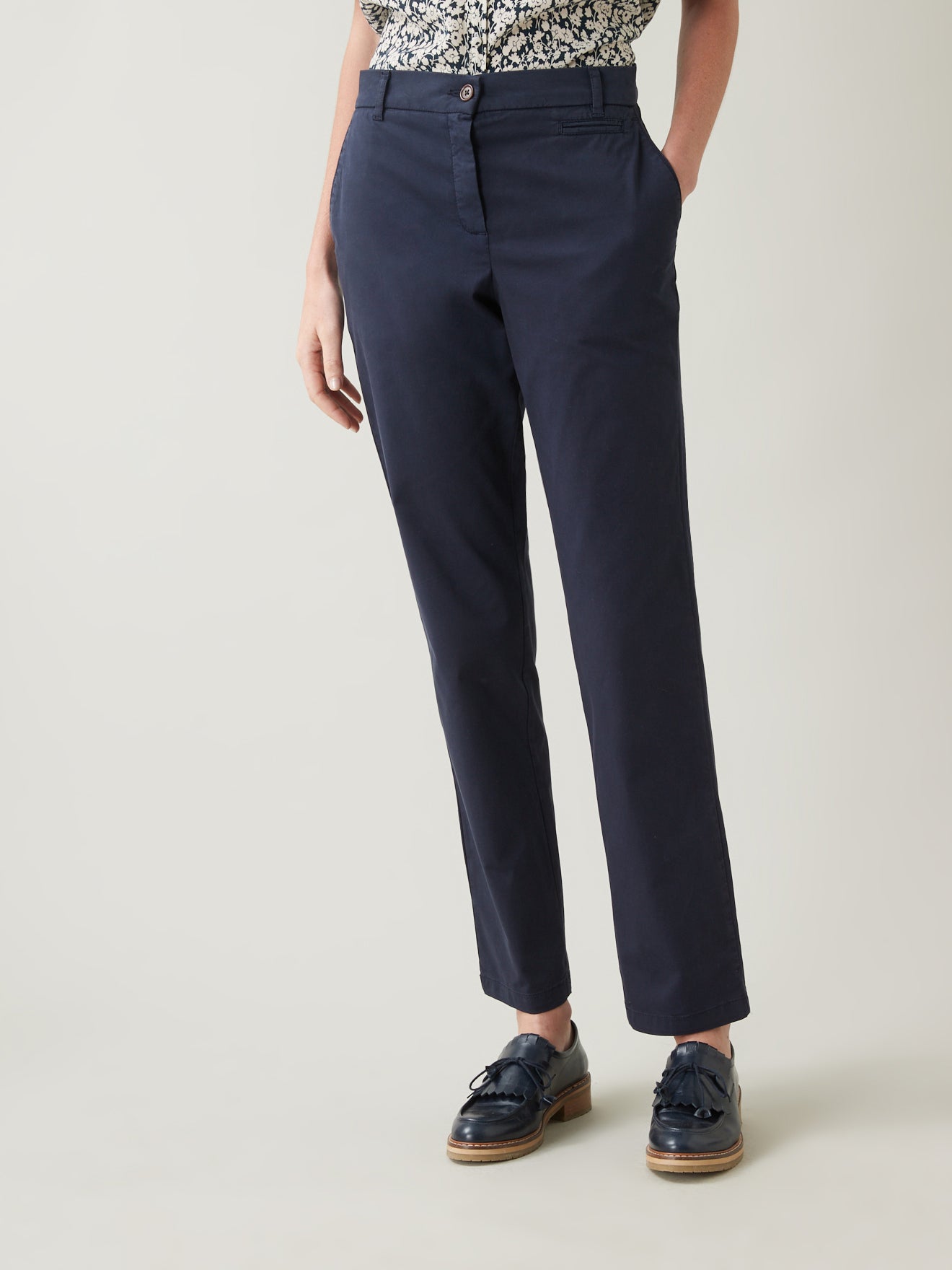 Chino coton stretch femme