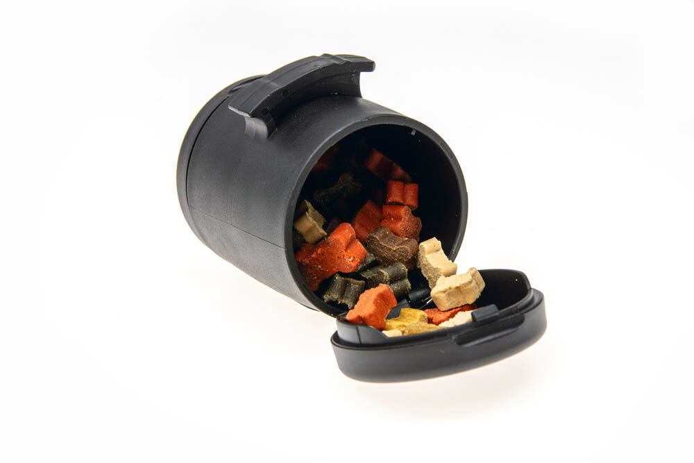 FLEXI Multi Box - Poepzakjeshouder - Snackbox - Rollijn accessoire - Hond - zwart