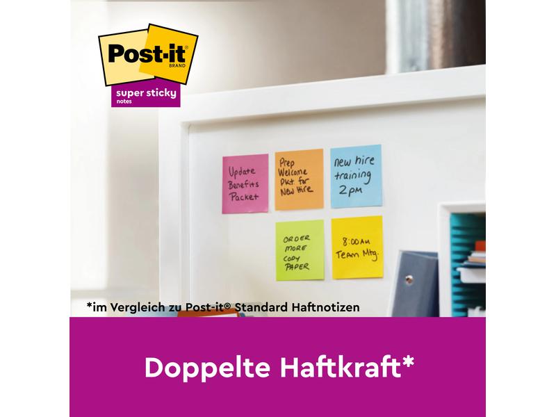 Post-it Notizzettel Super Sticky Promotion 7.6 x 7.6 cm, 6 6 Post-it Blöcke, 4   2 Gratis