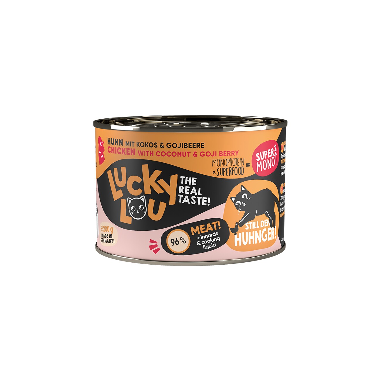 Lucky Lou Nassfutter Katze SuperMono Adult Huhn 6x200 g