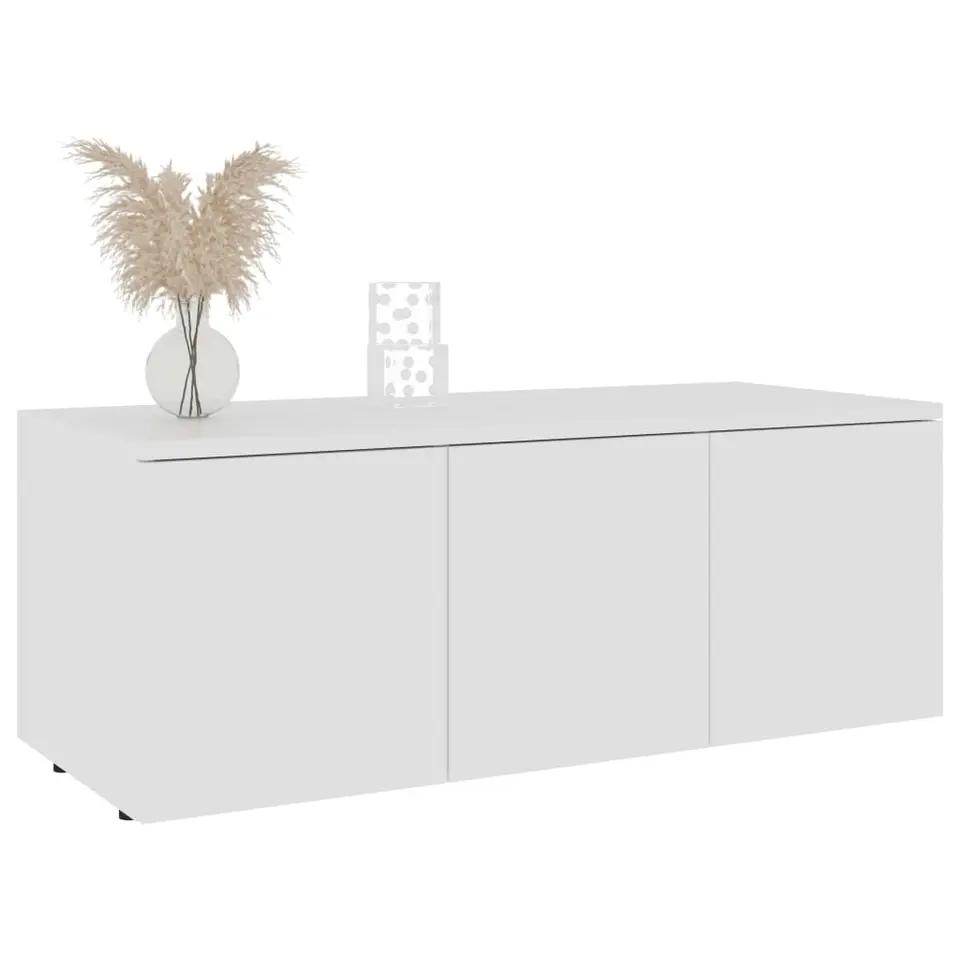 vidaXL - Tv-meubel - Wit - Bewerkt hout