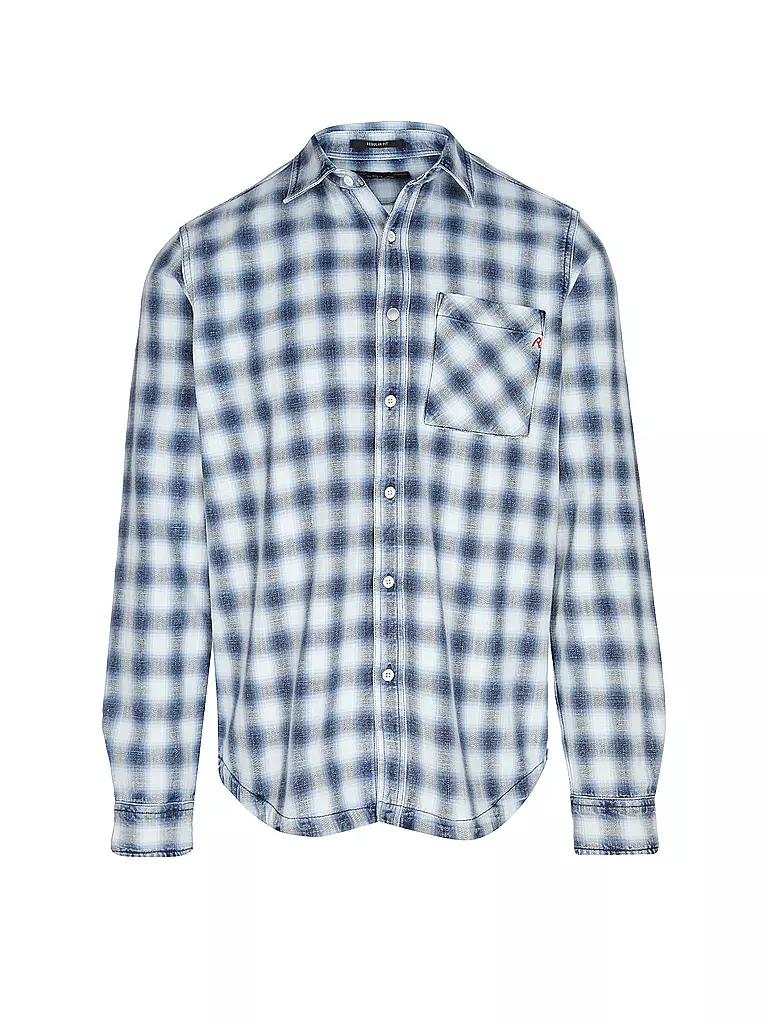 REPLAY Hemd Regular Fit  blau