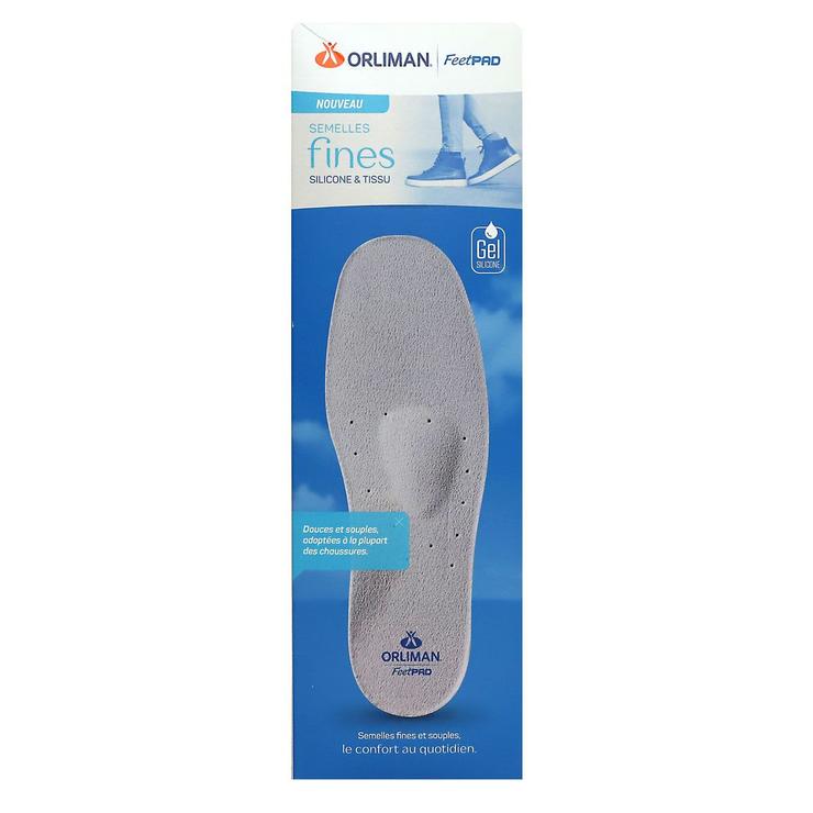 FeetPad semelles fines gel silicone et tissu taille 39/40