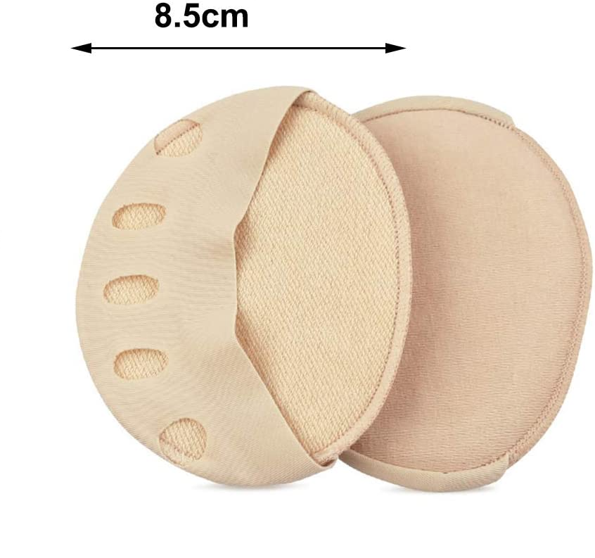 (1 Paar) 4mm Ultraweiche Vorfuss Polster Einlagen Mittelfuss Kissen für High Heels - Nude