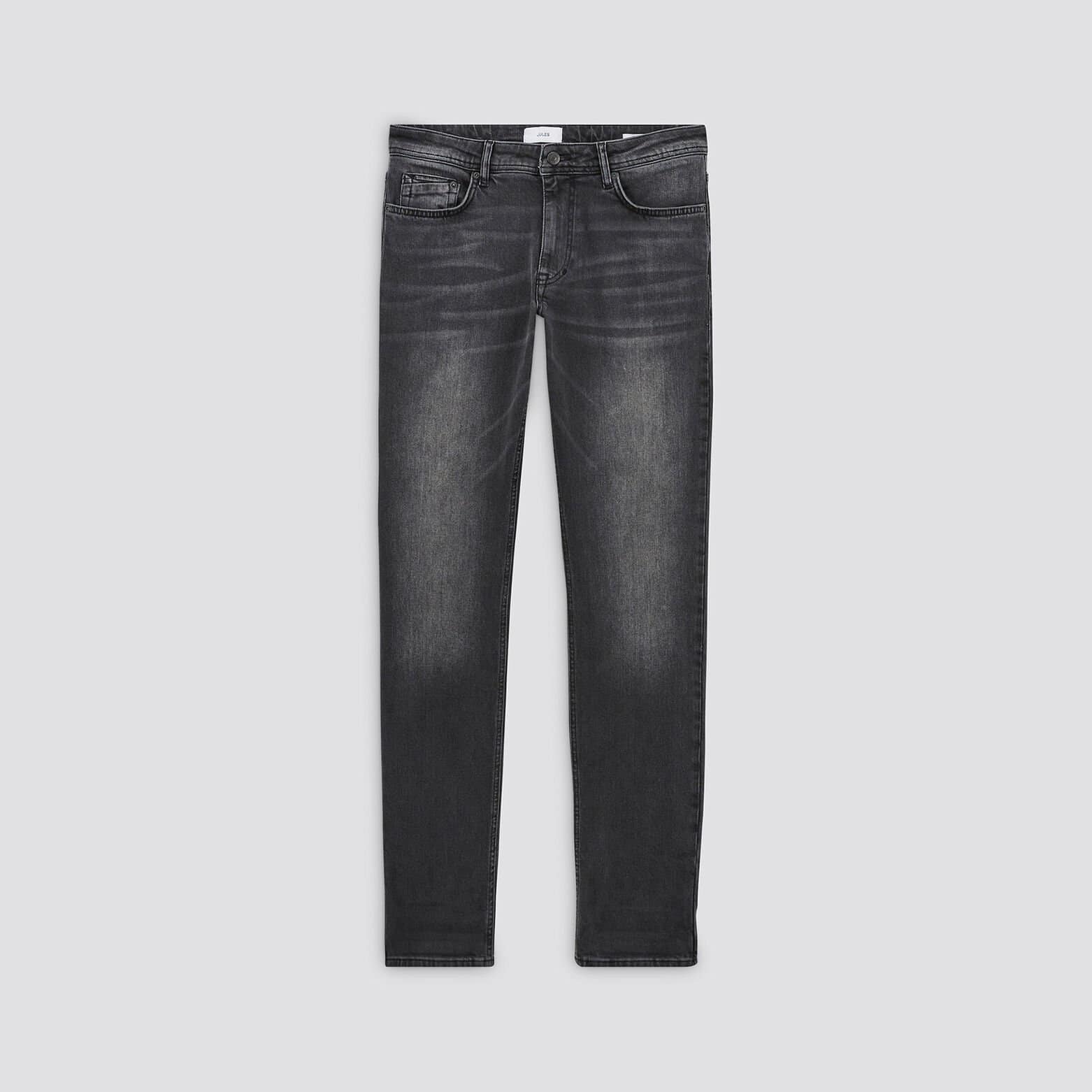 Jean straight 4 longueurs en coton recyclé Noir