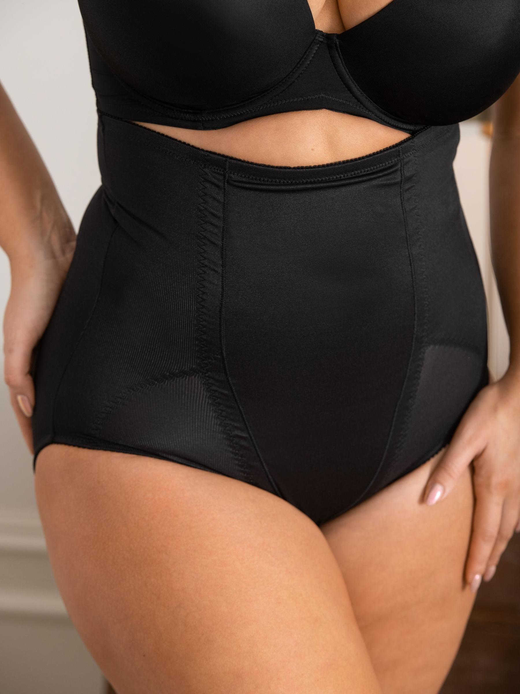 Zwart - Pour Moi Lingerie Shapewear slipje voor zandloperfiguur met hoge taille en krachtige buikcorrectie