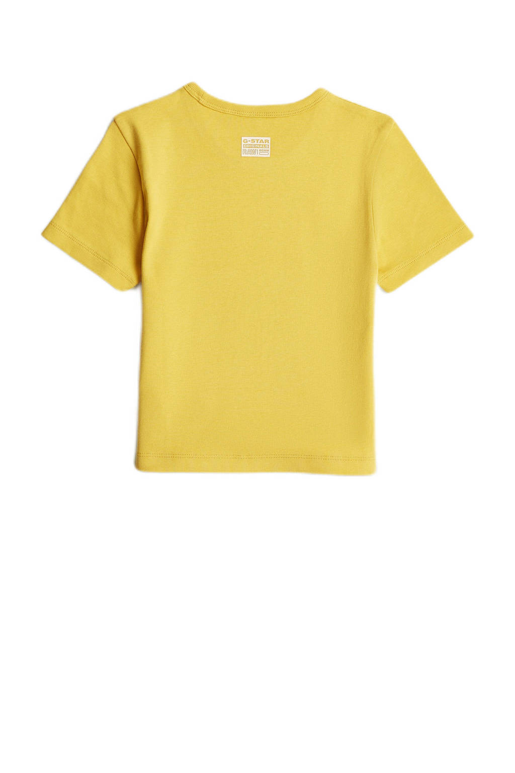 G-STAR T-shirt t-shirt s\s slim crop geel