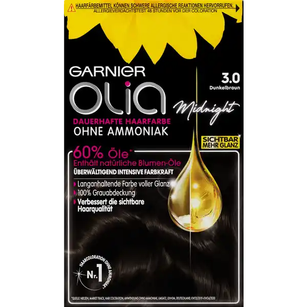 Dauerhafte Haarfarbe Coloration 3.0 Dunkelbraun