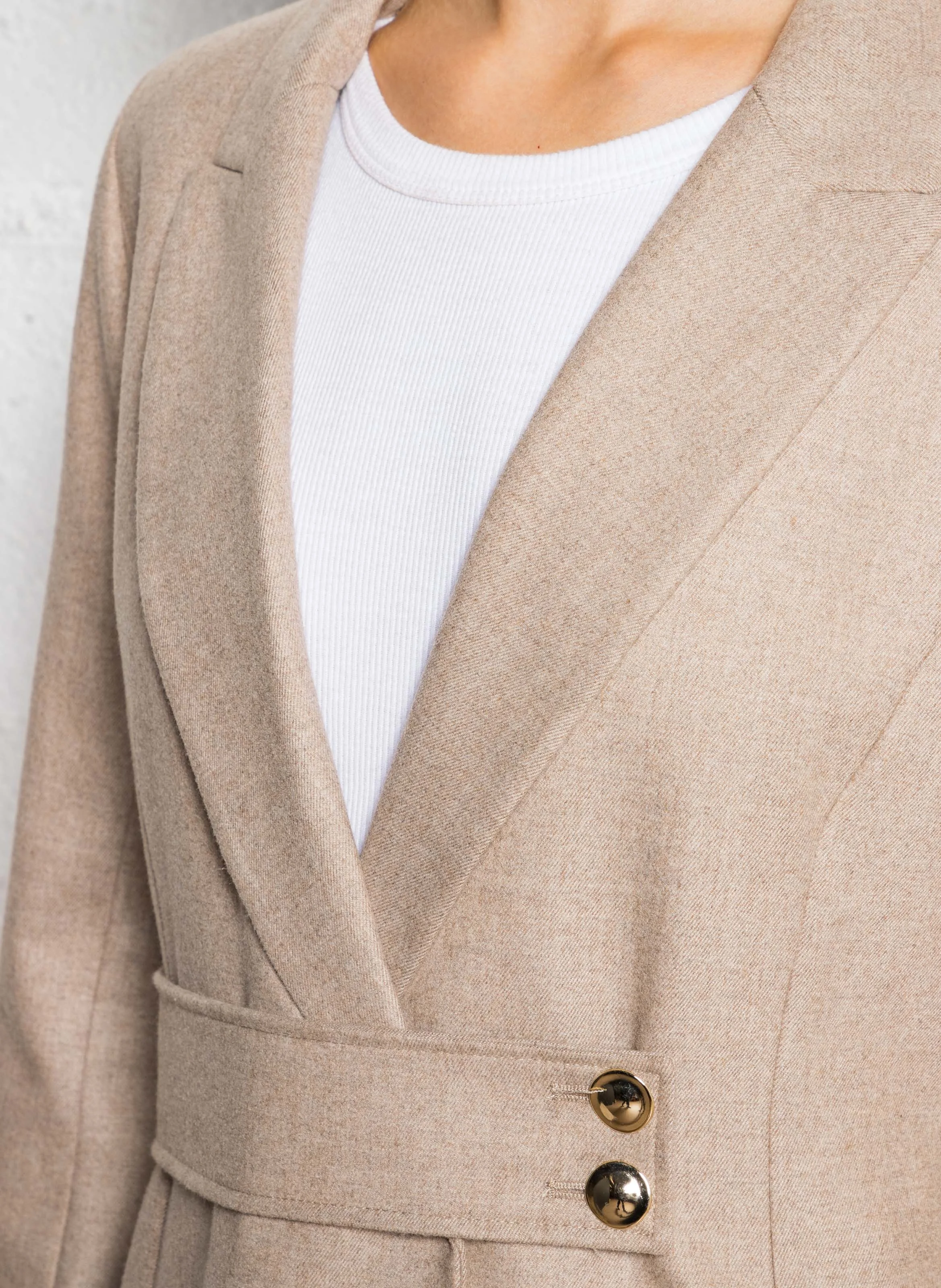 BULE - Veste tailleur ajustée | Beige