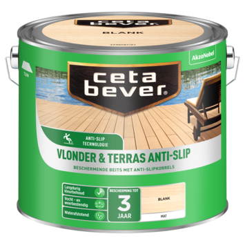 CetaBever Vlonder & Terras beits anti-slip blank 2,5 liter