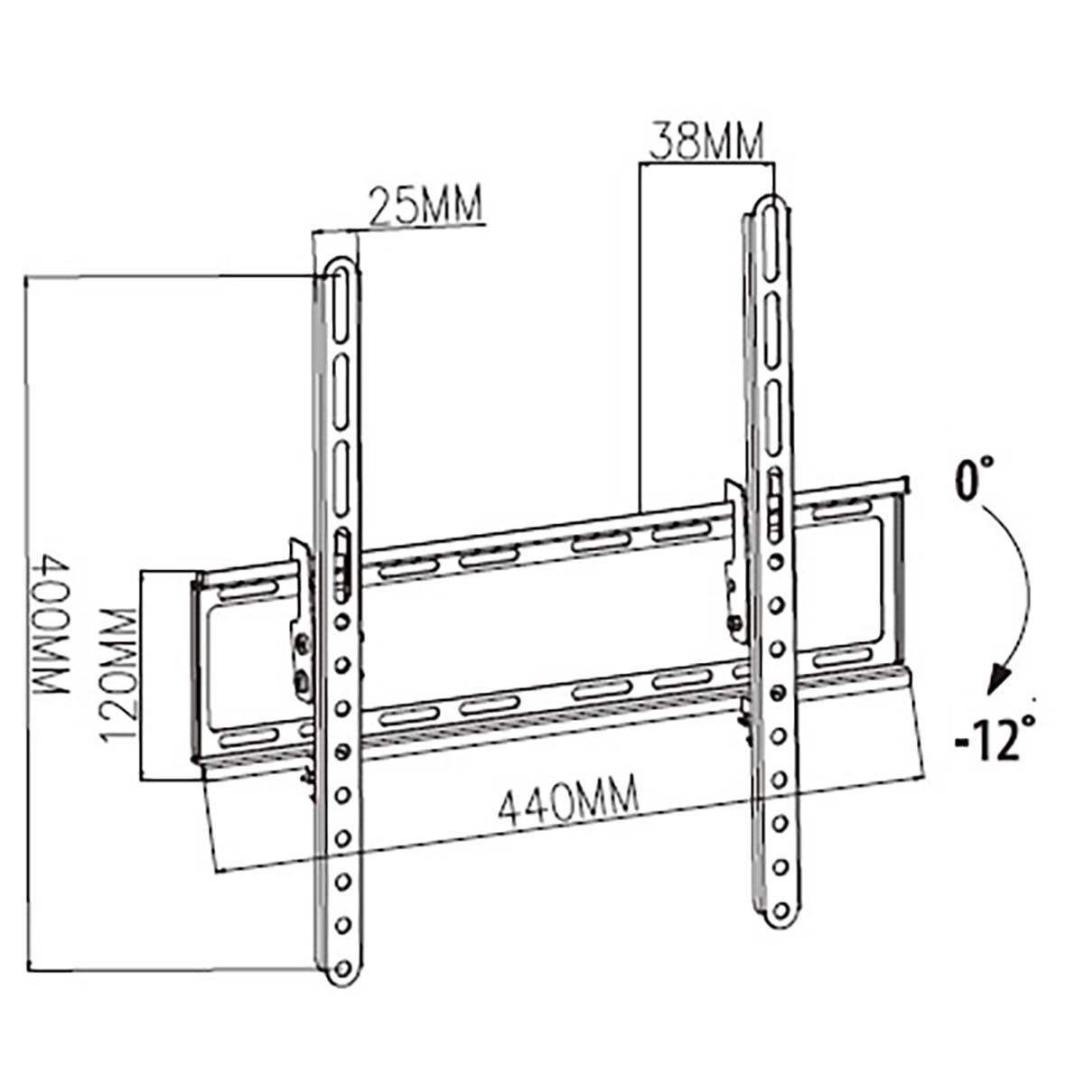 Nedis Kantelbare TV-Muurbeugel - 23-55 inch