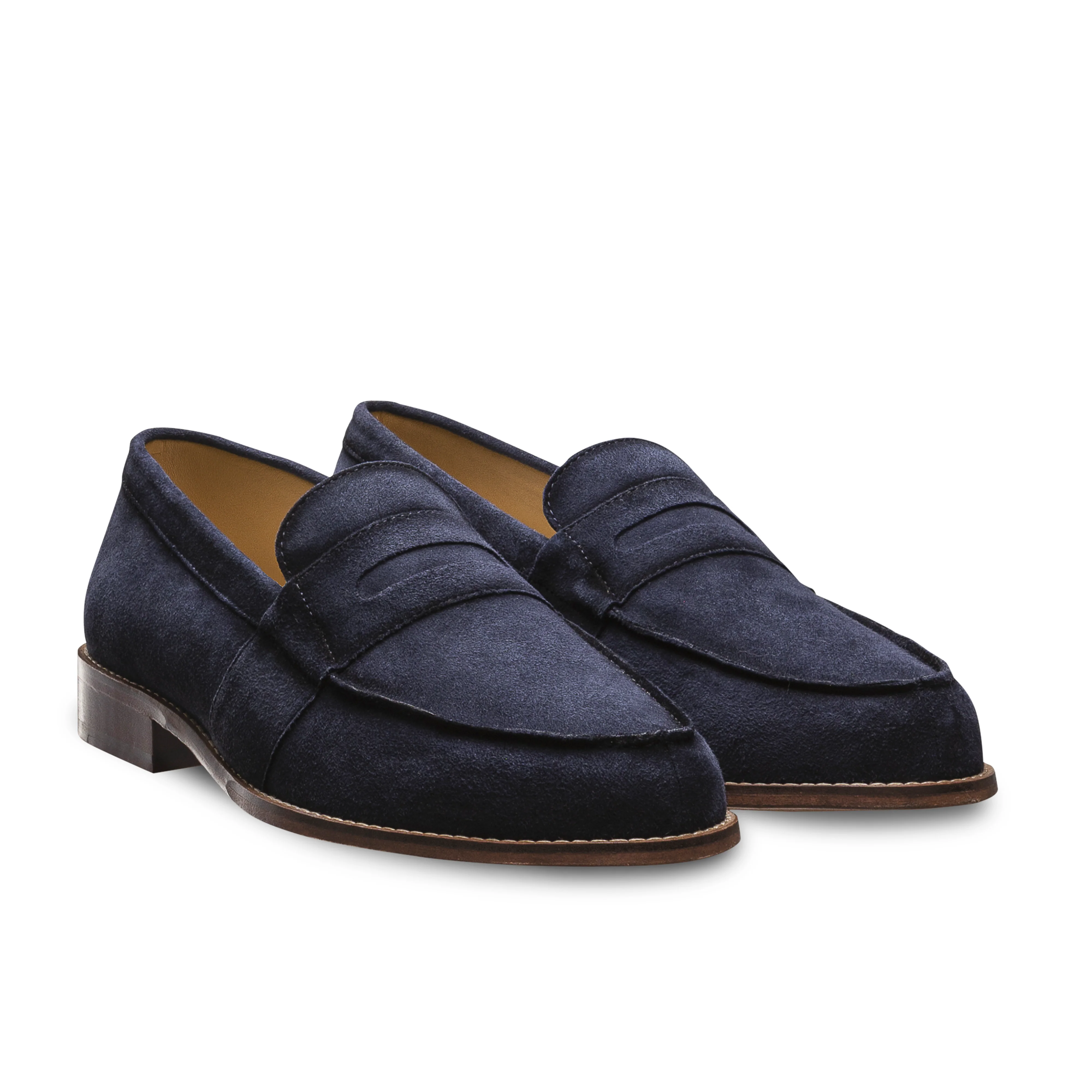 Mocassin veau velours bleu marine Arizona 1006