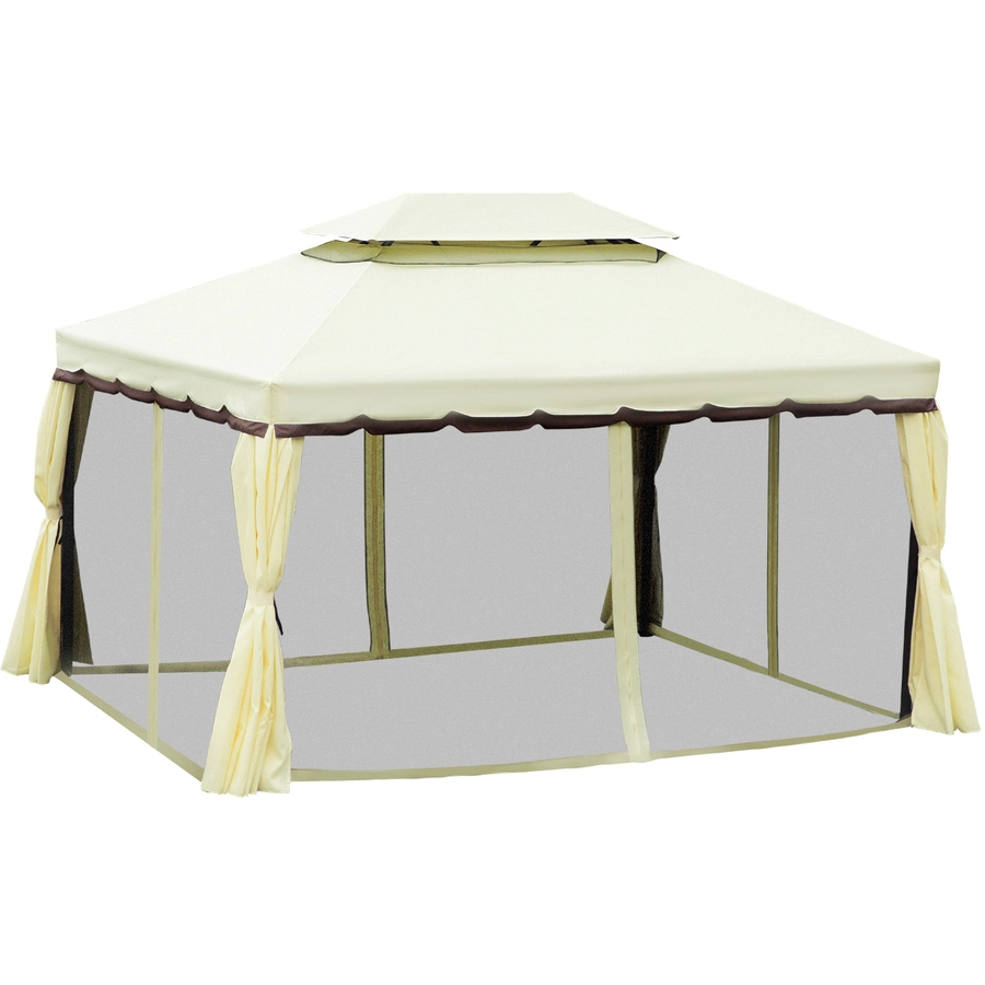 Outsunny Gartenpavillon mit Mesh-Netz bunt