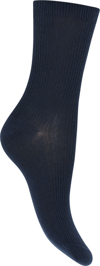 mpWoman Fine cotton rib socks Navy