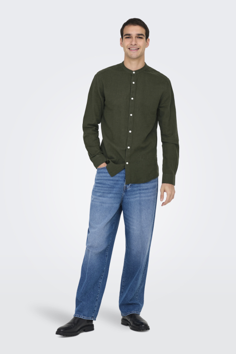 Only & Sons groene heren overhemd