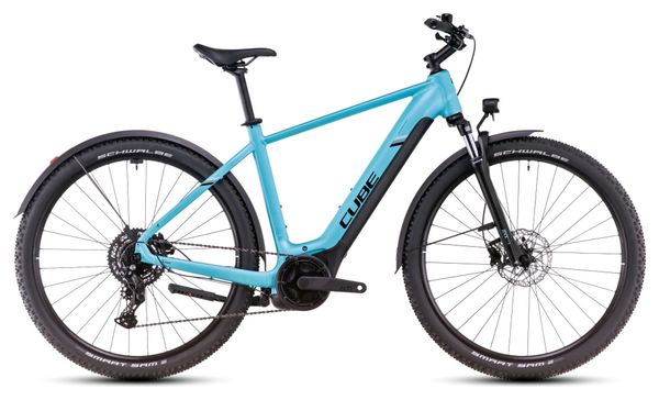 VTC Électrique Cube Nuride Hybrid Performance 625 Allroad Shimano Cues 9V 625 Wh 29'' Bleu Swimming Pool 2025