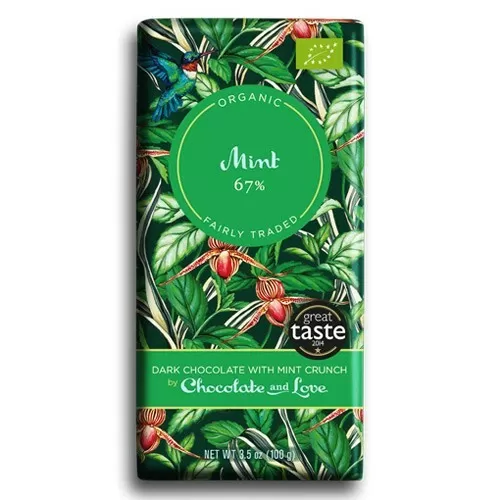 Chocolate and Love Chokolade Mint 67% Ø - 80 g.
