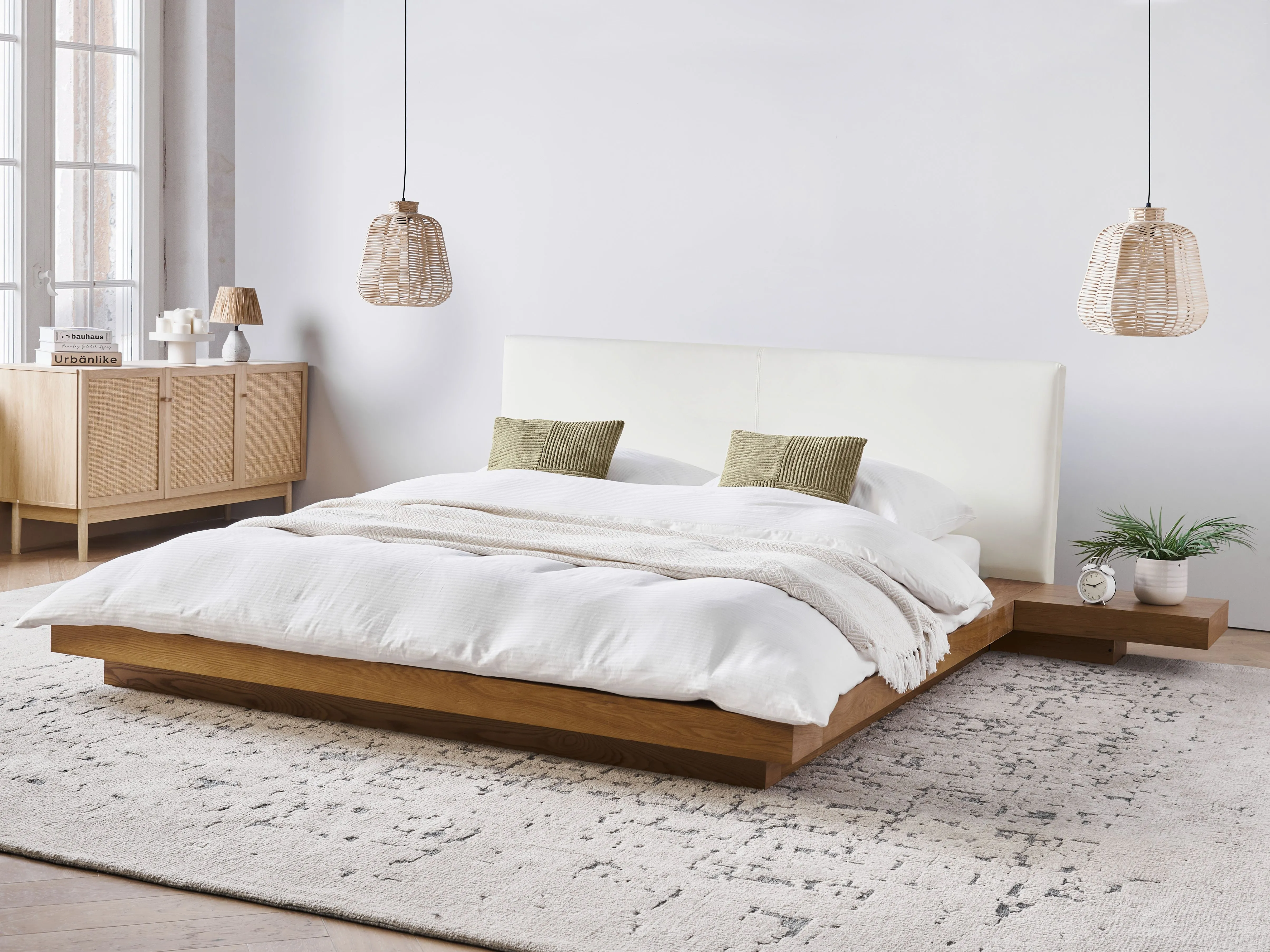 Bed ZEN 160 x 200 cm Natuurlijk essenhout