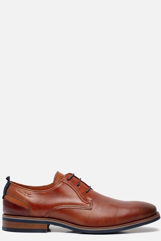 Van Lier Amalfi Veterschoenen cognac Leer