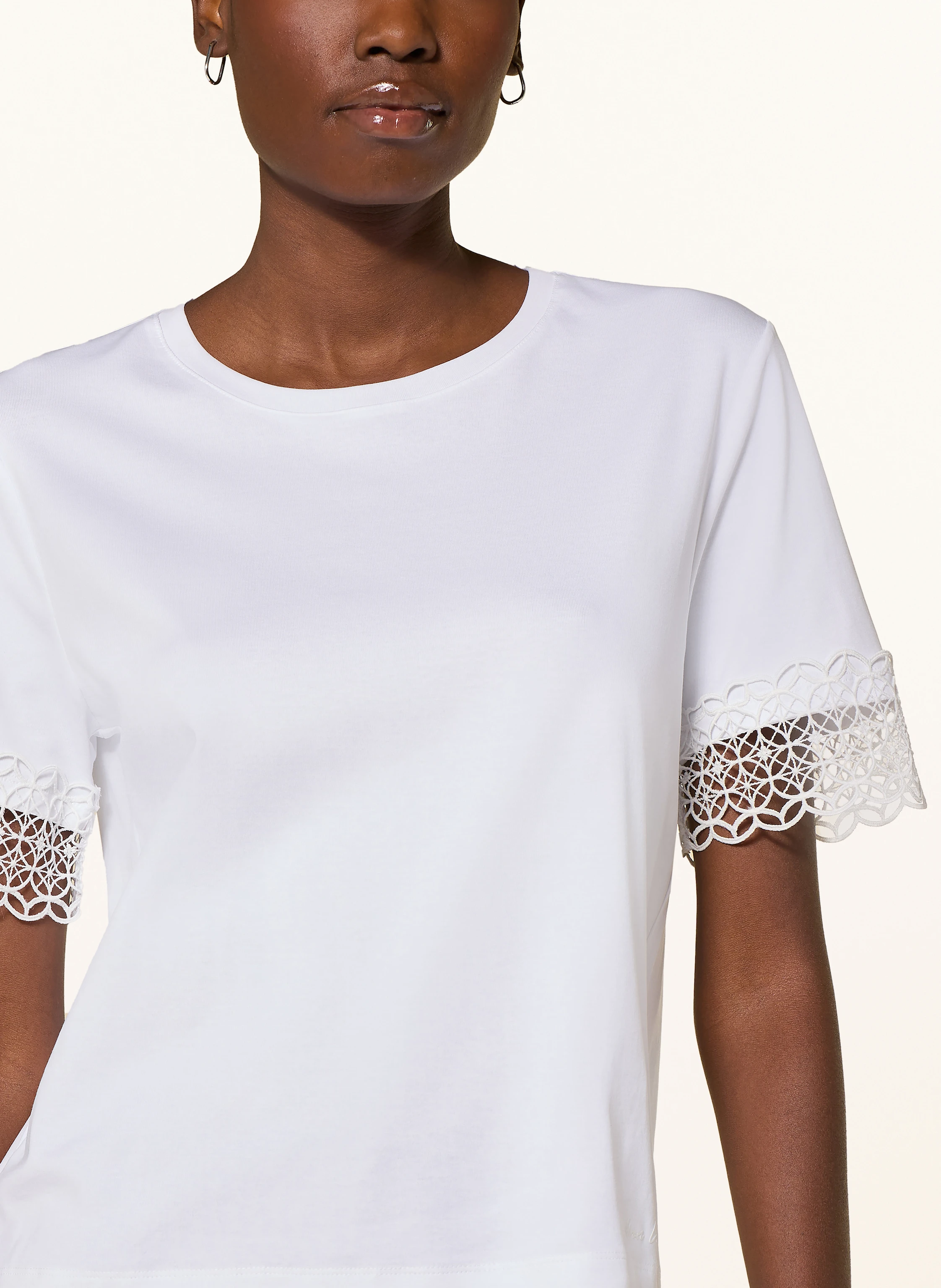 MARC CAIN T-Shirt mit Spitze