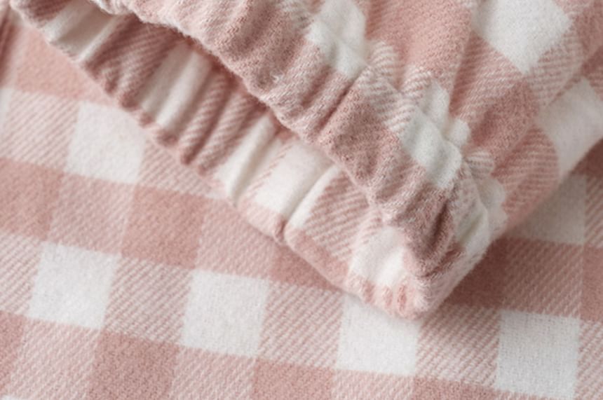 Finlies - Bijpassende pyjamaset voor koppels: geruite top met lange mouwen + broek