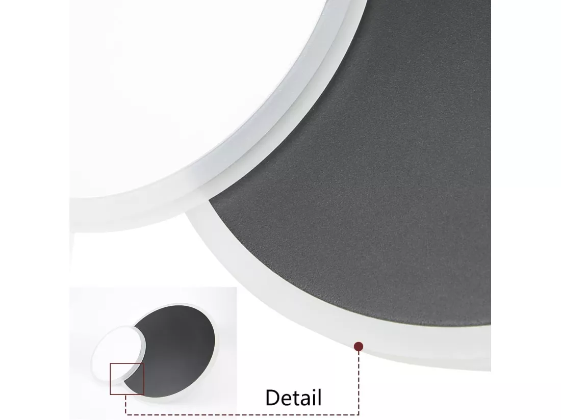 NETTLIFE Plafonnier LED Salon - Grande lampe de salon moderne 94 cm dimmable 72 W avec télécommande pour chambre bureau hôtel cuisine