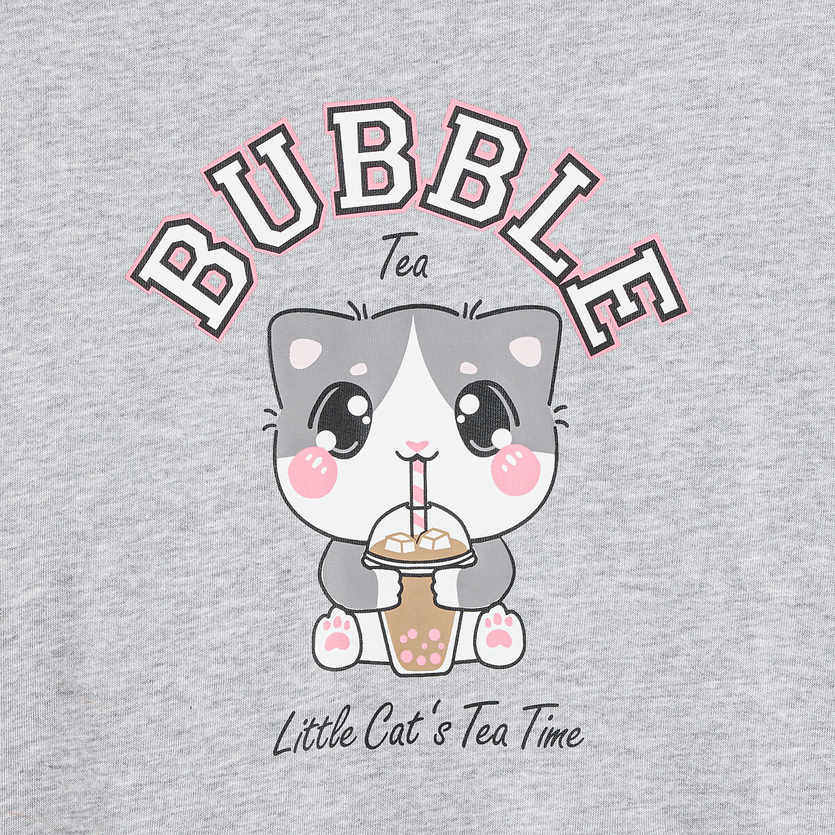 COLEÇÕES LA REDOUTE<br>Pijama com estampa de gato, tamanho grande