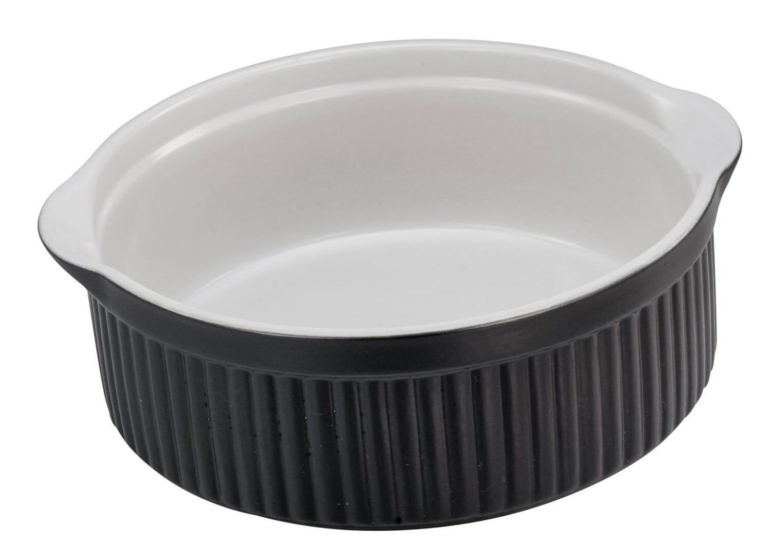 CreaTable Auflaufform rund CLASSIC BLACK & WHITE schwarz